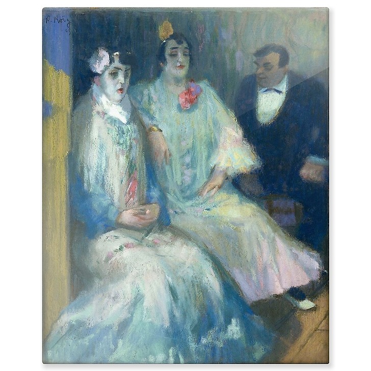 Trois personnages assis ou les Dominos (panneaux aluminium)