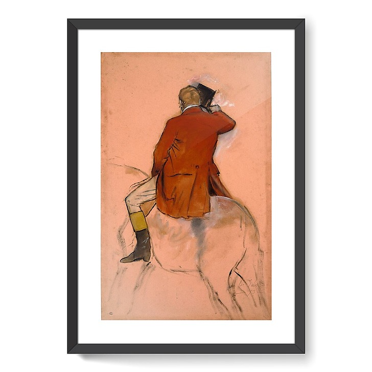 Rider in red dress (framed art prints)