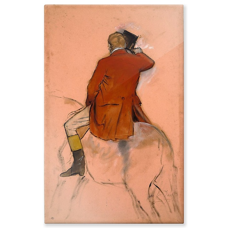 Cavalier en habit rouge (panneaux aluminium)