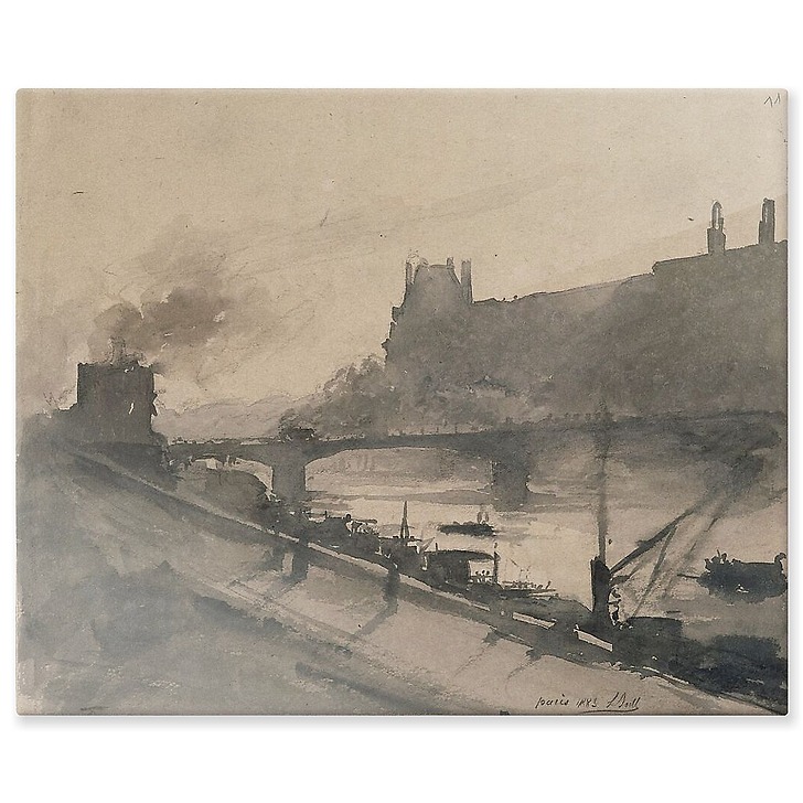 Album des vues de Paris, le Louvre et le pont du Carrousel (panneaux aluminium)