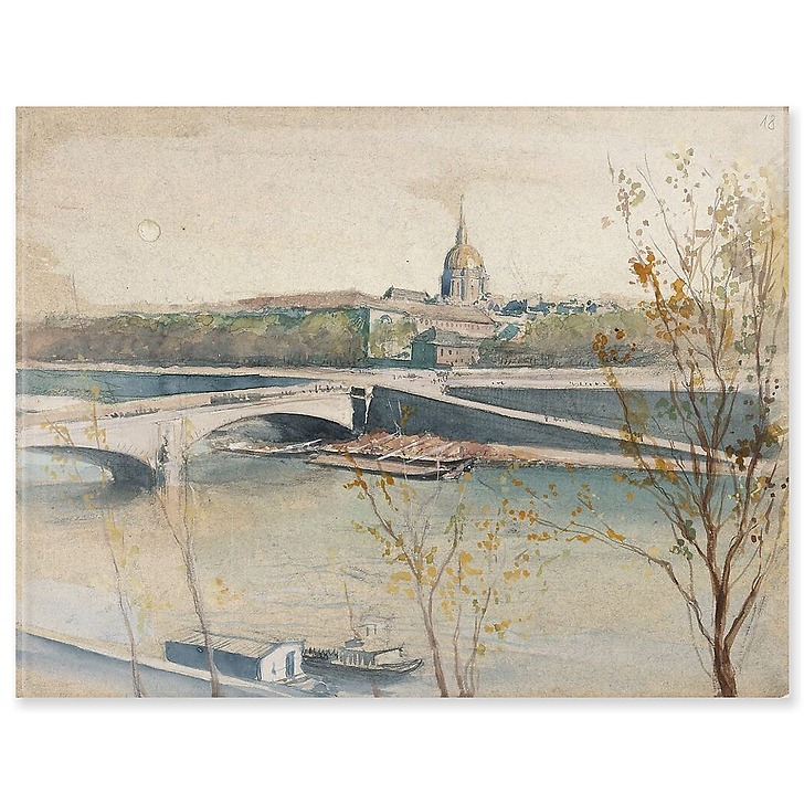 Album des vues de Paris, le pont de l'Alma et le dôme des Invalides (panneaux acryliques)