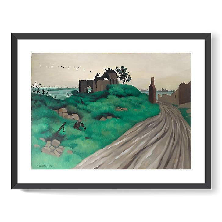 Eglise des Hurlus en ruines (affiches d'art encadrées)