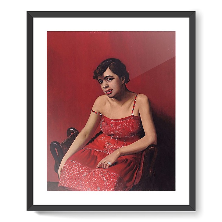 La roumaine à la robe rouge (affiches d'art encadrées)
