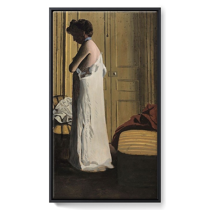 Nu dans un intérieur, femme retirant sa chemise (toiles encadrées)