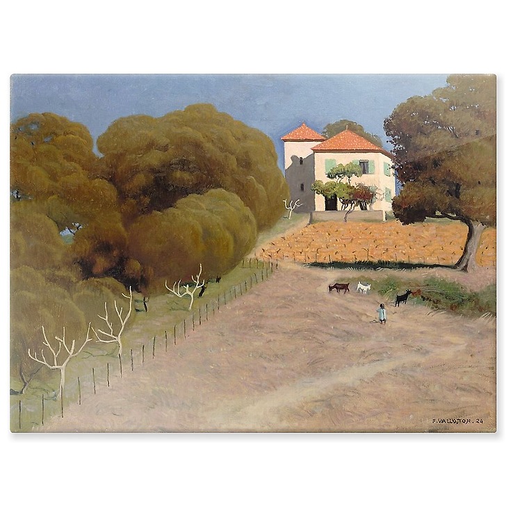 Landscape, the house with the red roof (aluminium panels)