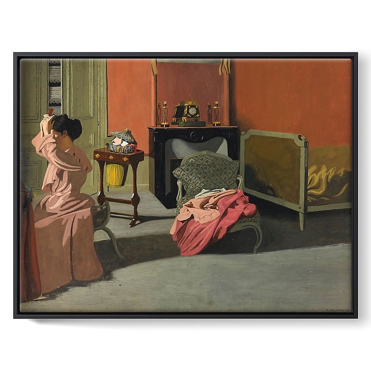 Femme se coiffant (toiles encadrées)