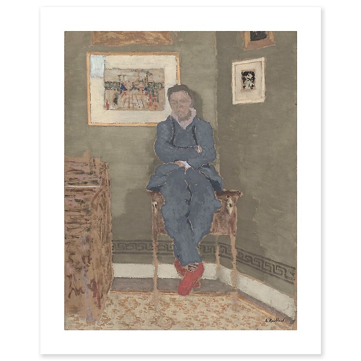 Portrait de Félix Vallotton, dans son atelier (toiles sans cadre)