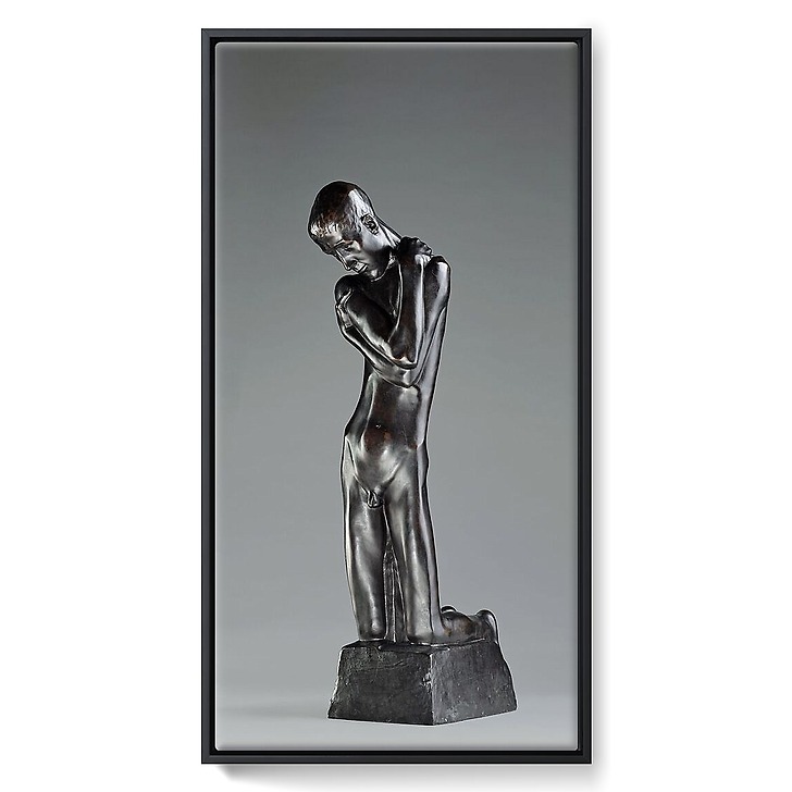 Boy Kneeling at the Spring (framed canvas)