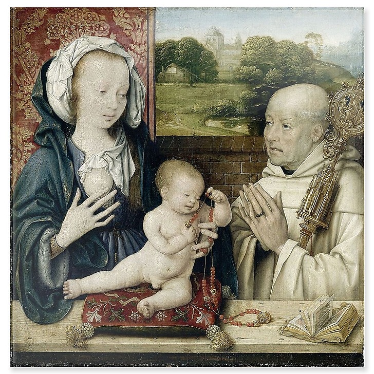 La Vierge et l'Enfant avec Saint Bernard (panneaux acryliques)