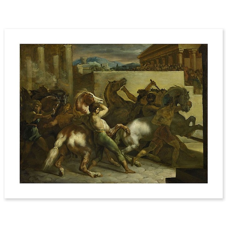 Free horse racing in Rome (canvas without frame)