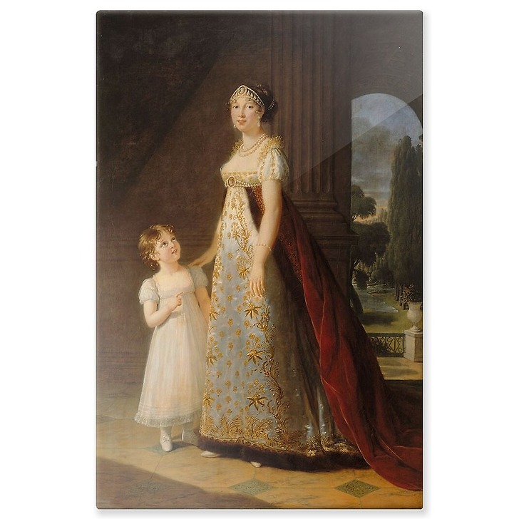 Caroline Bonaparte (1782-1839) et de sa fille ainée Laetitia Joséphine (panneaux aluminium)