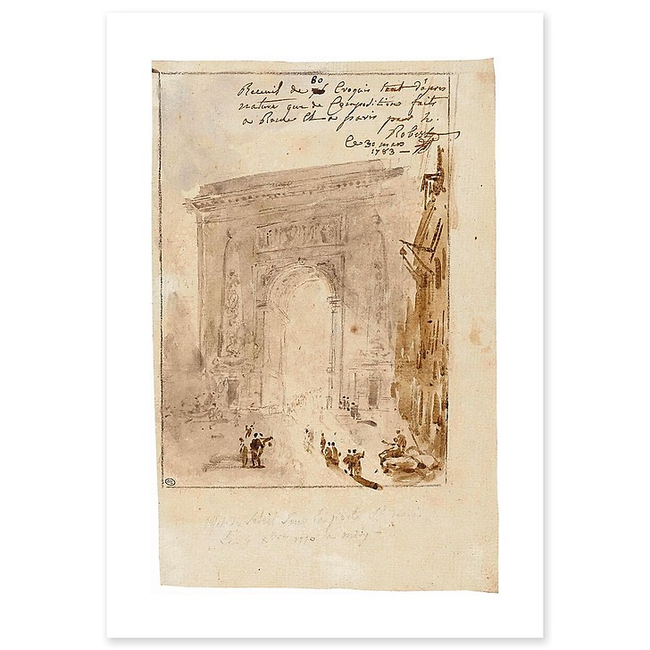 Sunshine effect on the Saint-Denis door (art prints)