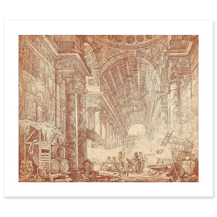 Woman doing the laundry (canvas without frame)