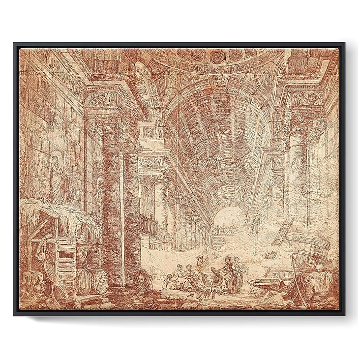 Femme faisant la lessive (toiles encadrées)