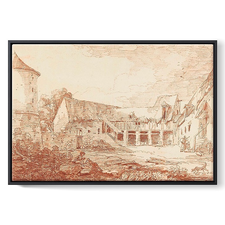 Cour de ferme délabrée (toiles encadrées)