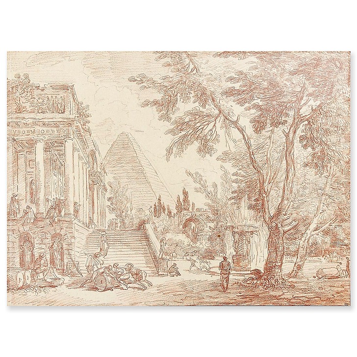 Palace and fountain in a park (acrylic panels)