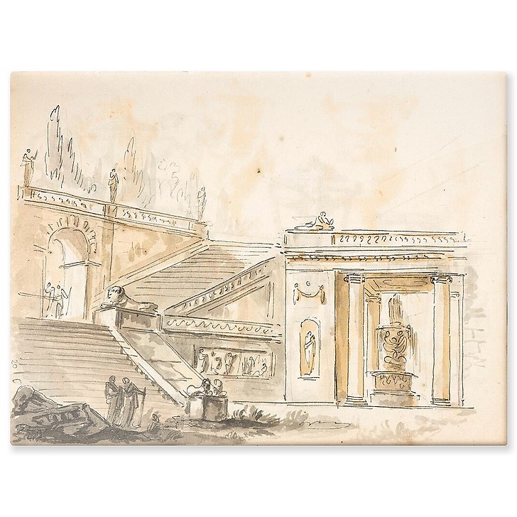 Escalier d'une villa (panneaux aluminium)
