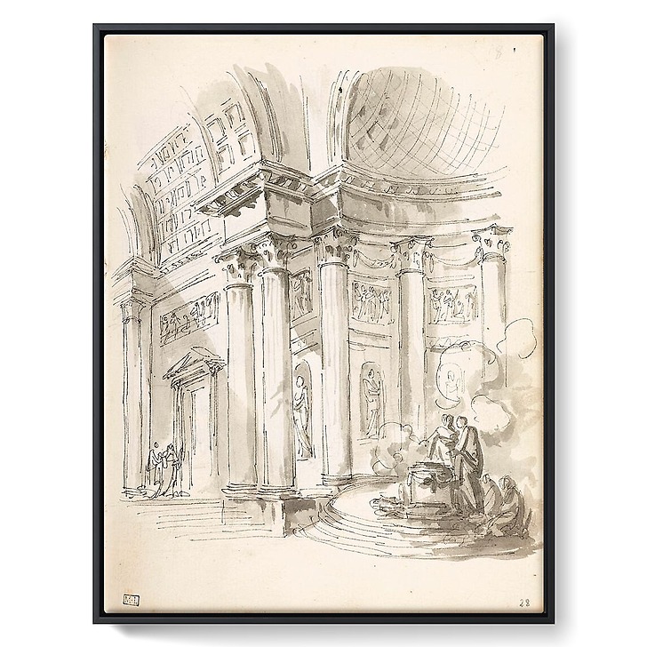 Animated basilica interior (framed canvas)