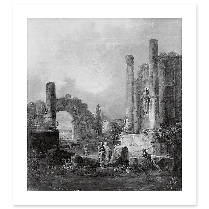 Ruines d'un temple (affiches d'art)