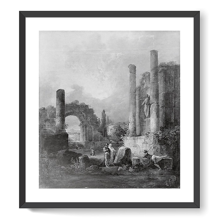 Ruines d'un temple (affiches d'art encadrées)