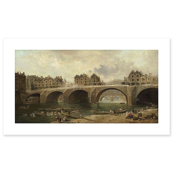 Démolition des maisons du pont Notre-Dame, en 1786 (toiles sans cadre)