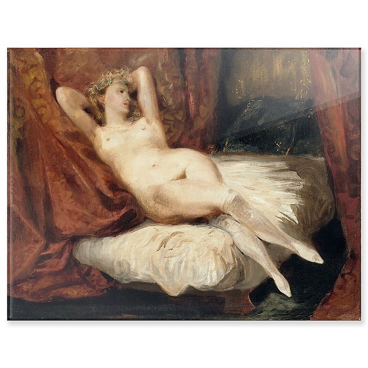 Femme nue, couchée sur un divan, dit aussi La Femme aux bas blancs (panneaux acryliques)