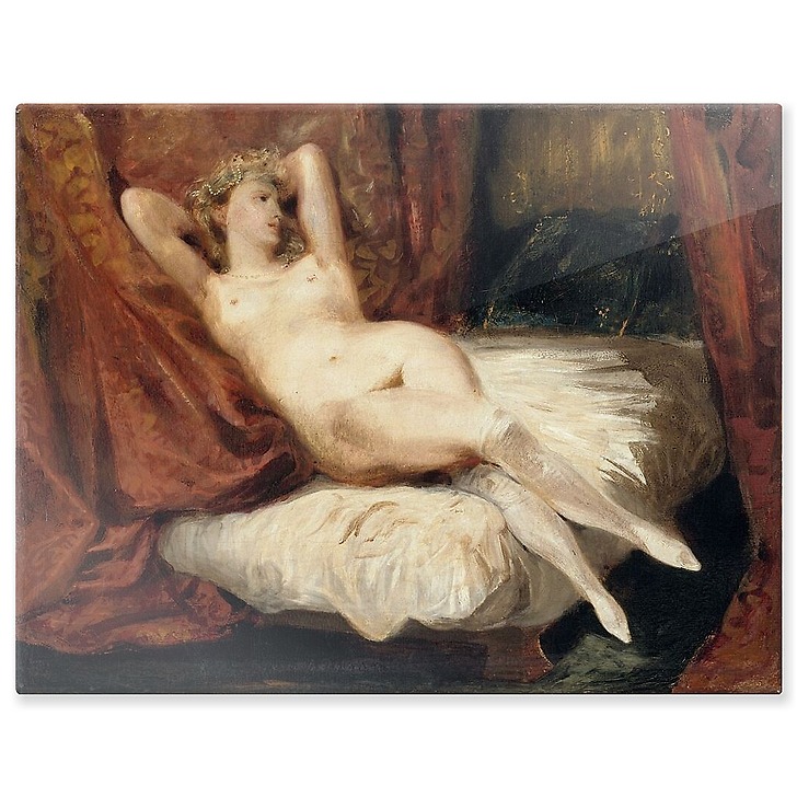 Femme nue, couchée sur un divan, dit aussi La Femme aux bas blancs (panneaux aluminium)