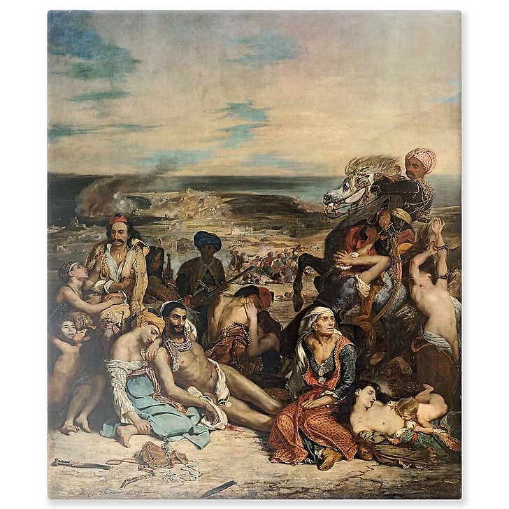 Scenes of the Scio massacres (aluminium panels)