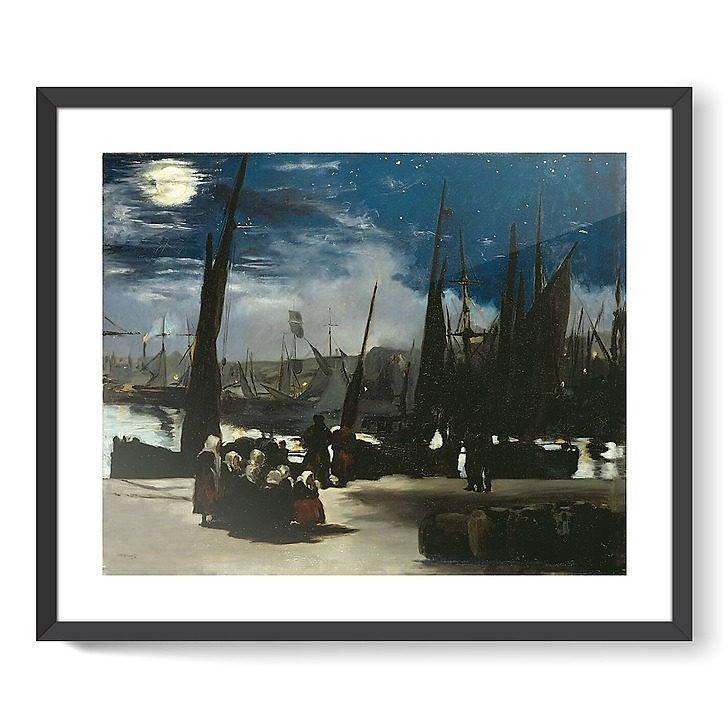 Clair de lune sur le port de Boulogne (détail) (framed art prints)