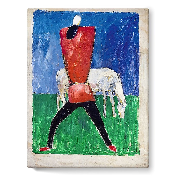 Homme et cheval (toiles sur châssis)