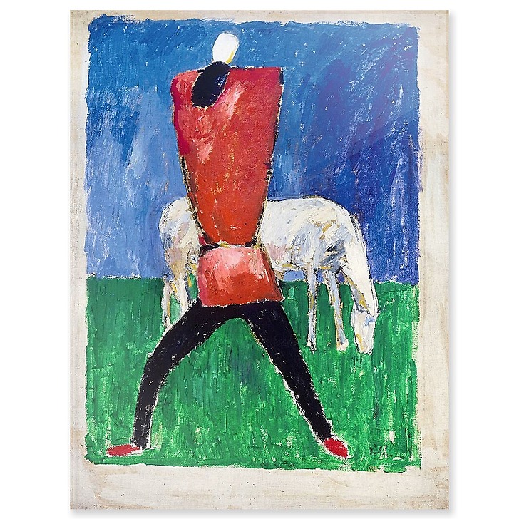 Homme et cheval (panneaux acryliques)