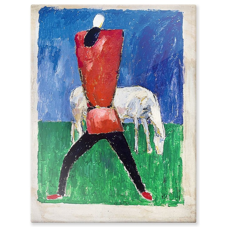 Homme et cheval (aluminium panels)