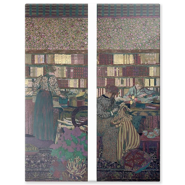 La bibliothèque et La table de travail (panneaux aluminium)