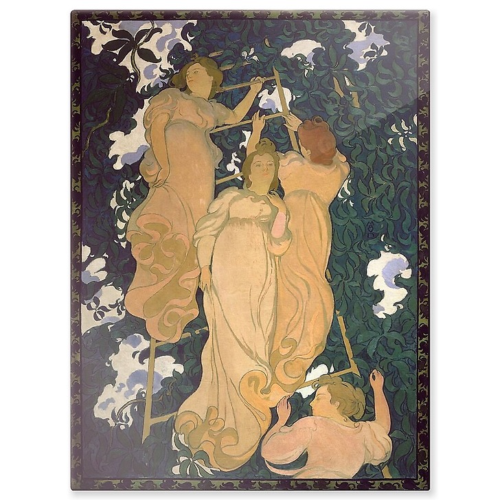 The Ladder in the foliage (aluminium panels)