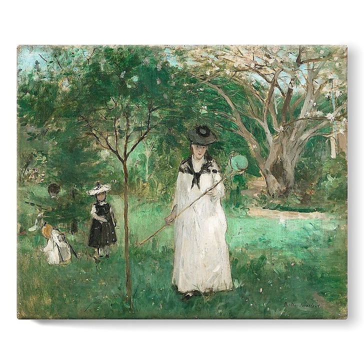 Les Papillons [La Chasse aux papillons] (détail) (stretched canvas)
