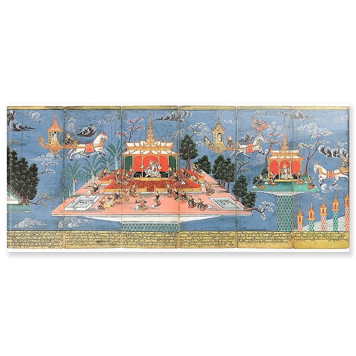 Nemi Jataka (détail) (panneaux acryliques)