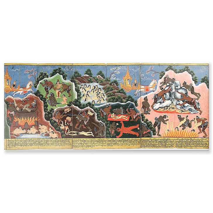 Nemi Jataka (détail) (panneaux aluminium)