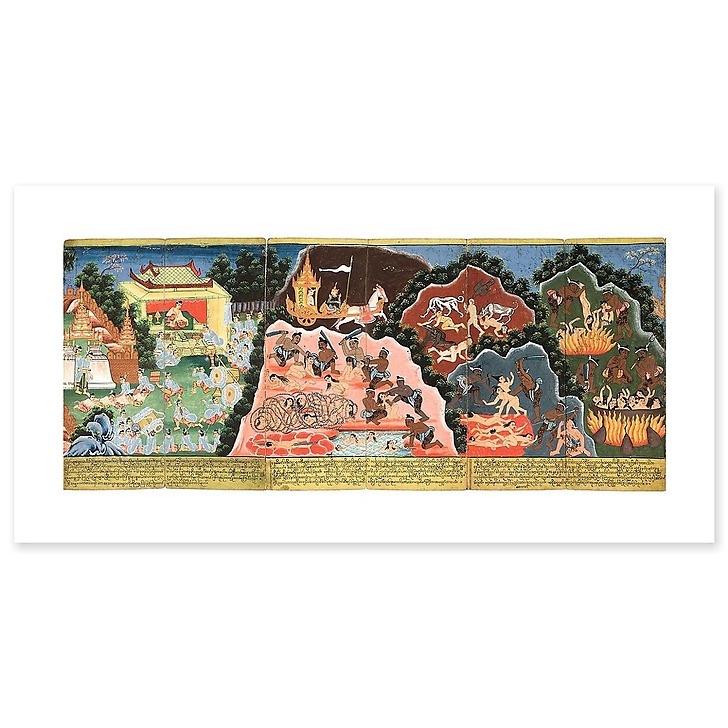 Nemi Jataka (détail) (toiles sans cadre)