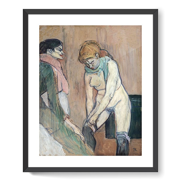 Femme tirant son bas, vers 1893-1894 (framed art prints)