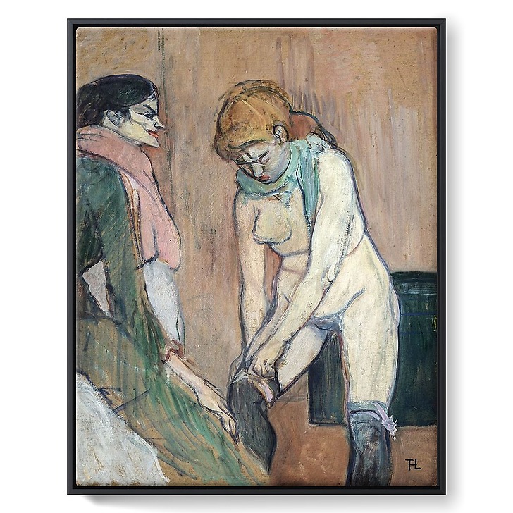 Femme tirant son bas, vers 1893-1894 (toiles encadrées)