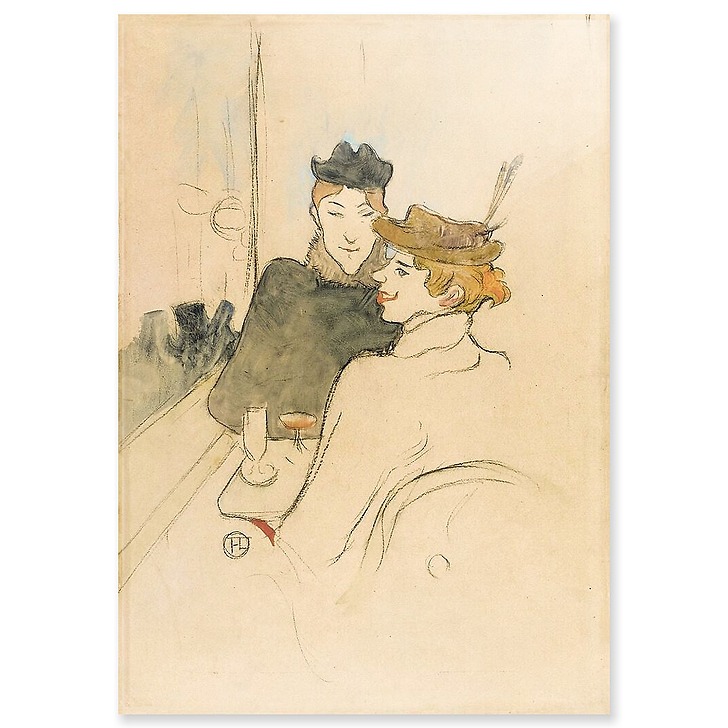 Deux femmes assises au café, 1893 (panneaux acryliques)