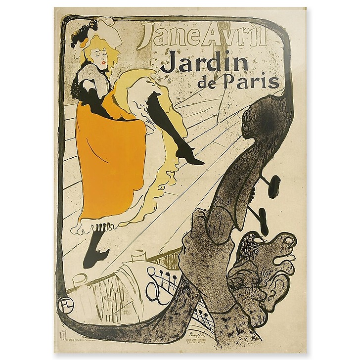 Jane Avril au Jardin de Paris (2e état) (panneaux acryliques)
