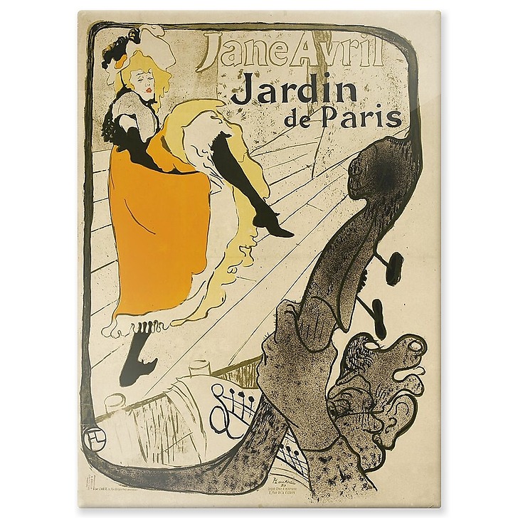 Jane Avril au Jardin de Paris (2e état) (panneaux aluminium)