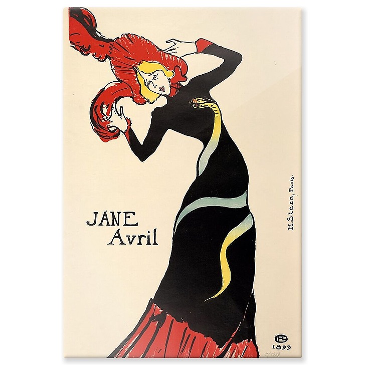 Jane Avril (avec la robe au serpent) (aluminium panels)