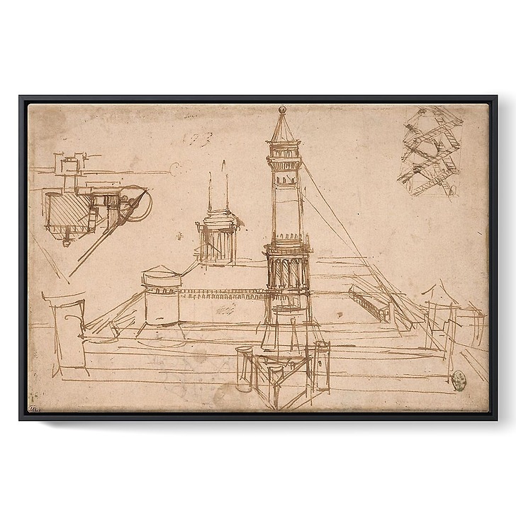 Étude de fortifications (toiles encadrées)
