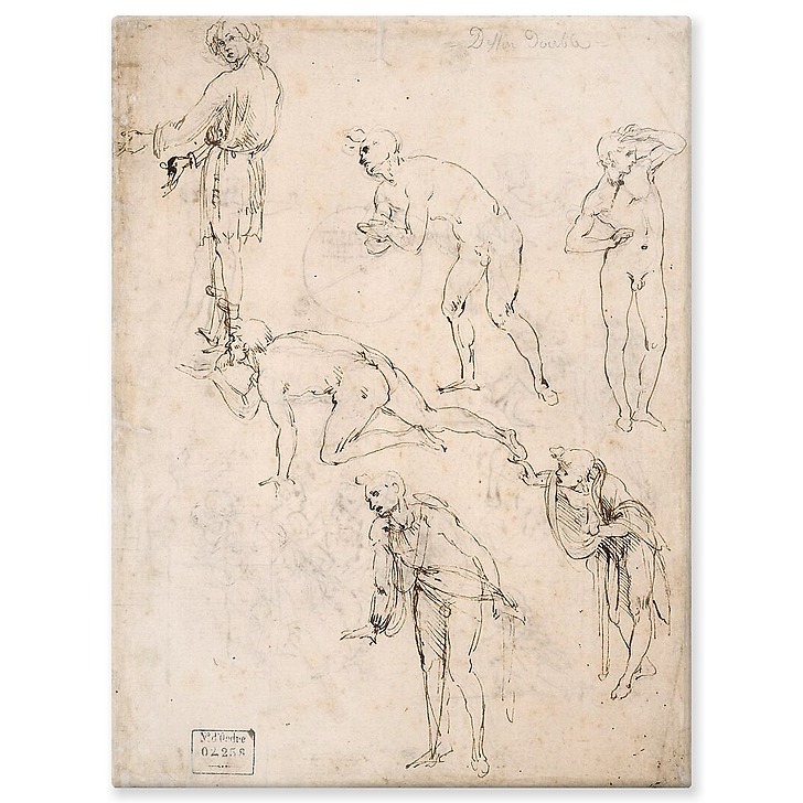 Études de personnages pour l'Adoration des Mages, vers 1480-1481 (aluminium panels)