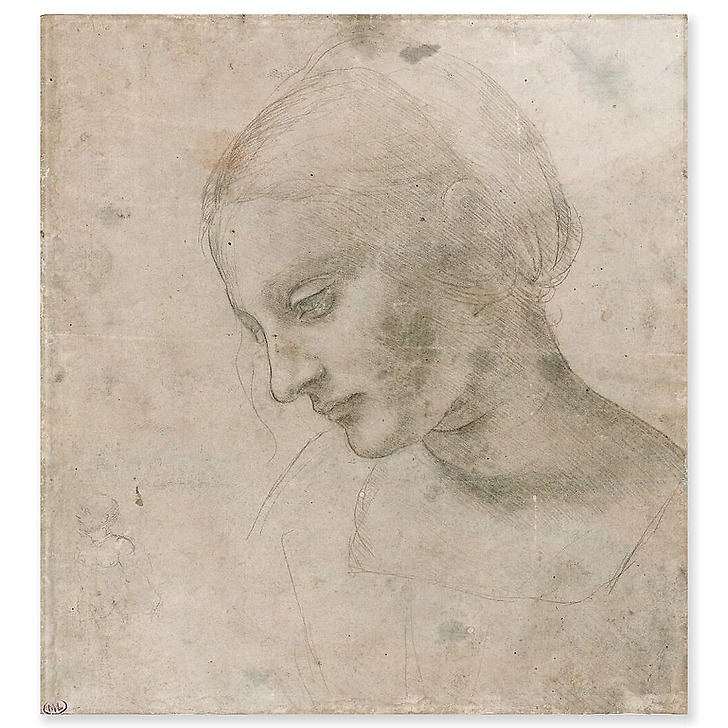 Tête de femme et croquis d'homme (acrylic panels)