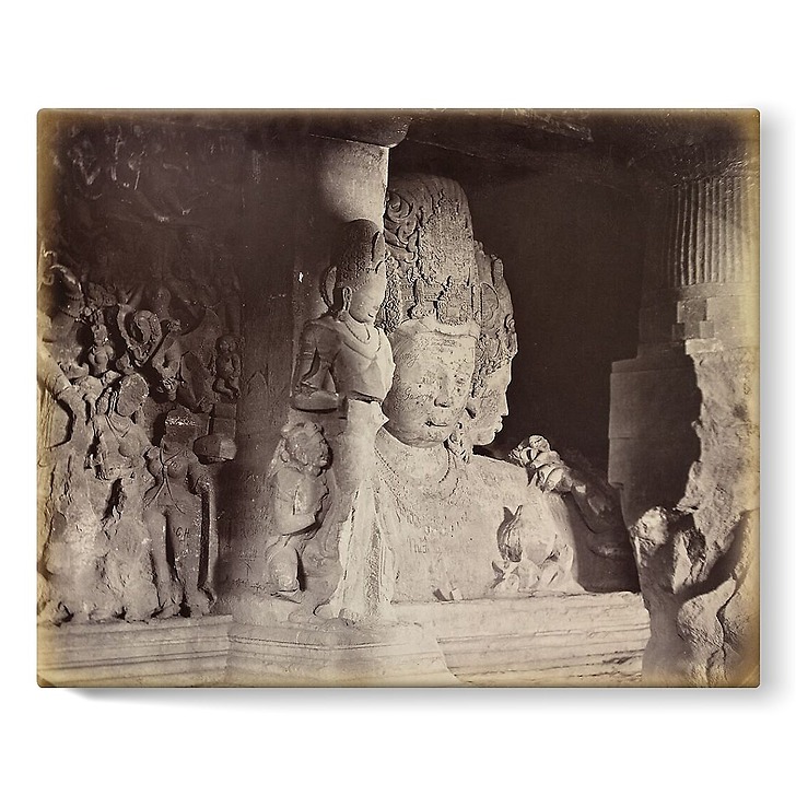 Elephanta. Maheshamurti, 1870-1880 (toiles sur châssis)