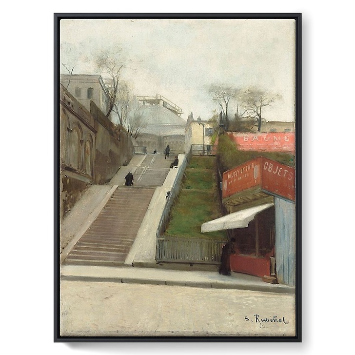 Le Sacré-Coeur en construction (framed canvas)