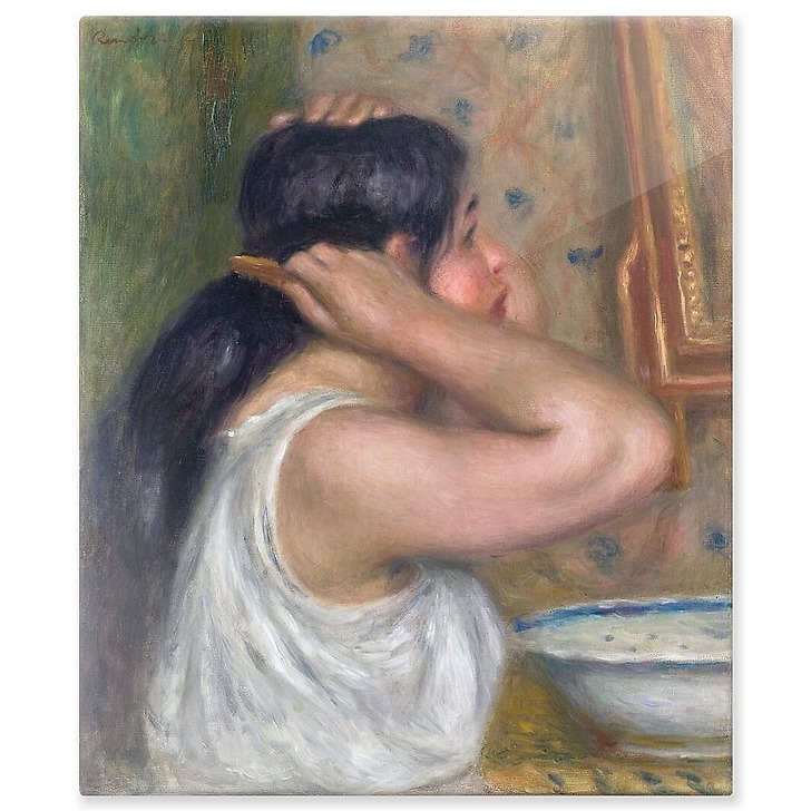 La Toilette: femme se peignant (aluminium panels)